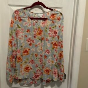 J. Jill floral cold shoulder blouse